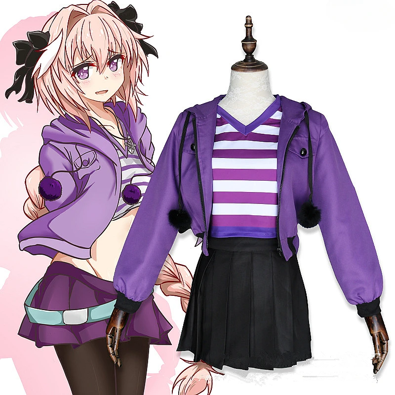 Cosplay Fat-e Apocrypha Cosplay Costume Black Rider Servant Astolfo Cosplay Costume Full Set