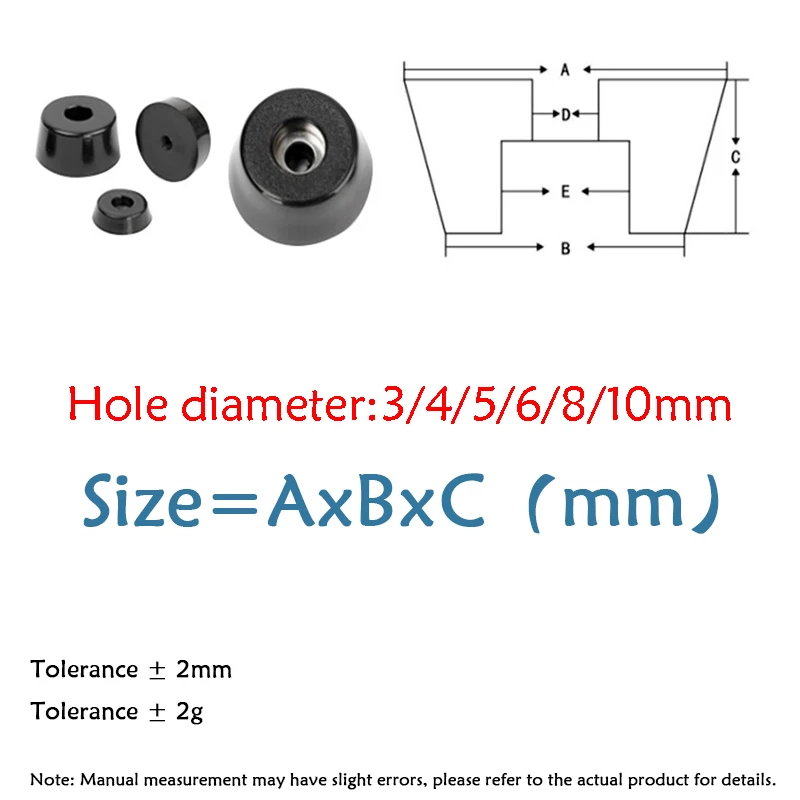 2/8/10/50Pcs Black Synthetic Rubber Table Foot Pad Non-slip Absorber Shock Stand With Gasket Box Speaker Furniture Leg Parts