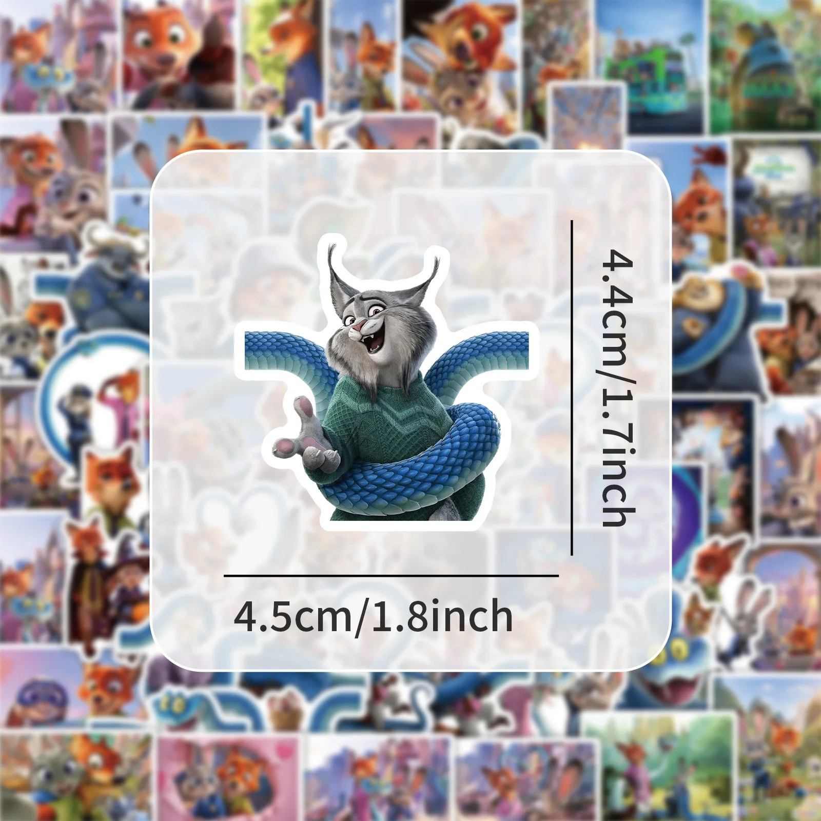 65 قطعة ضابط شرطة أرنب السيد الثعلب Zootopia 2 ملصق سجل القصاصات DIY بها بنفسك محمول الغيتار سيارة دراجة سكيت الكتابة على الجدران لعبة