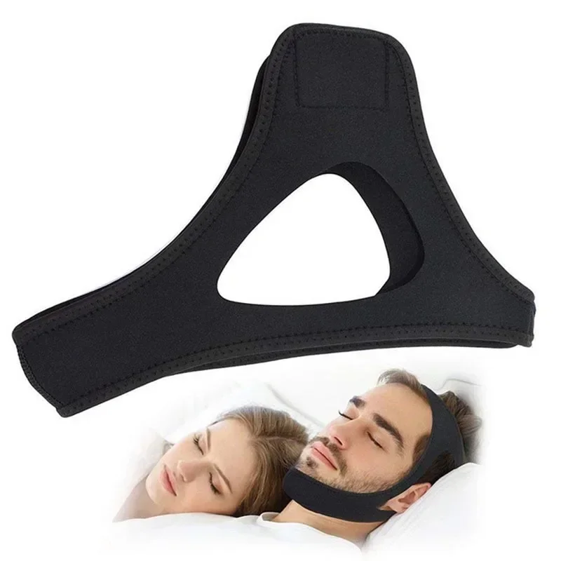 Correa Triangular antirronquidos para hombres y mujeres, protector bucal para la barbilla, regalo para mejorar la respiración, tapón para ronquidos, vendaje de ayuda para dormir, 1 unidad