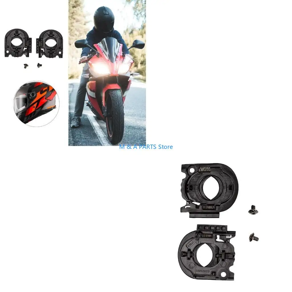 U1JF 1Pair Motorbike Helmets Visors Base Plate LensHolder For Helmets Lens Fixing Base