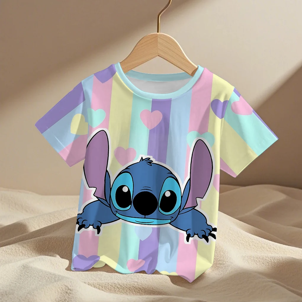 

Детская модная повседневная футболка с короткими рукавами и милым мультяшным узором, удобная для мальчиков и девочек 3-14 лет