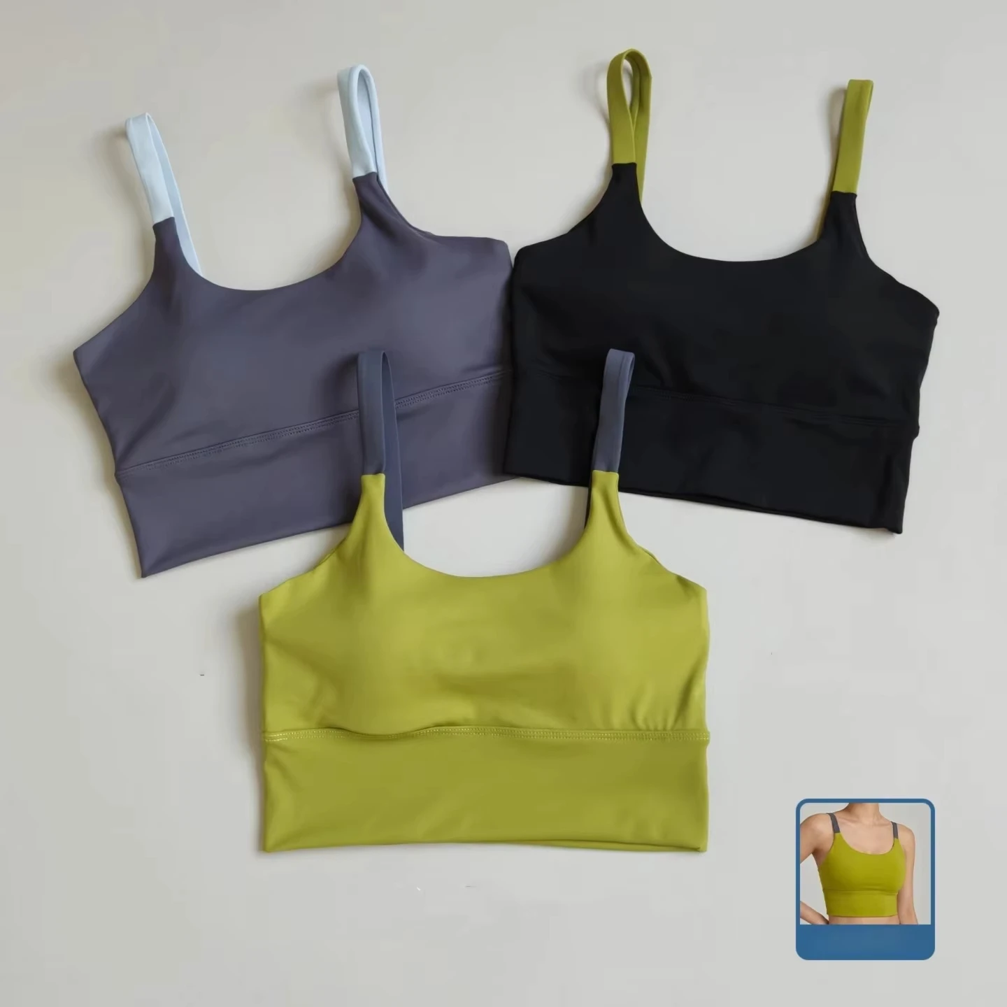 Hochintensiver All-In-One-Sport-BH für Damen, Push-Up, stoßfest, Yoga-Fitness-Weste, atmungsaktiv, schnelltrocknend, Lauf- und Trainings-BH – Detail 2