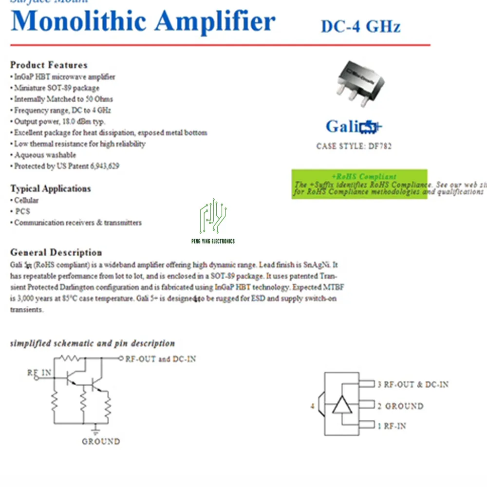 100%NEW Chips 10PCS GALI-3 GALI-4 GALI-5 GALI-6 Silkscreen 03 04 05 06 SOT-89 amplifier