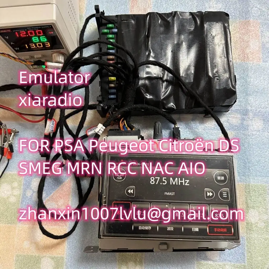 Kabel z nowym dekoderem emulatora BCM dla PSA Peugeot Citroën DS SMEG MRN RCC NAC AIO stanowisko testowe narzędzia Carplay Andrid