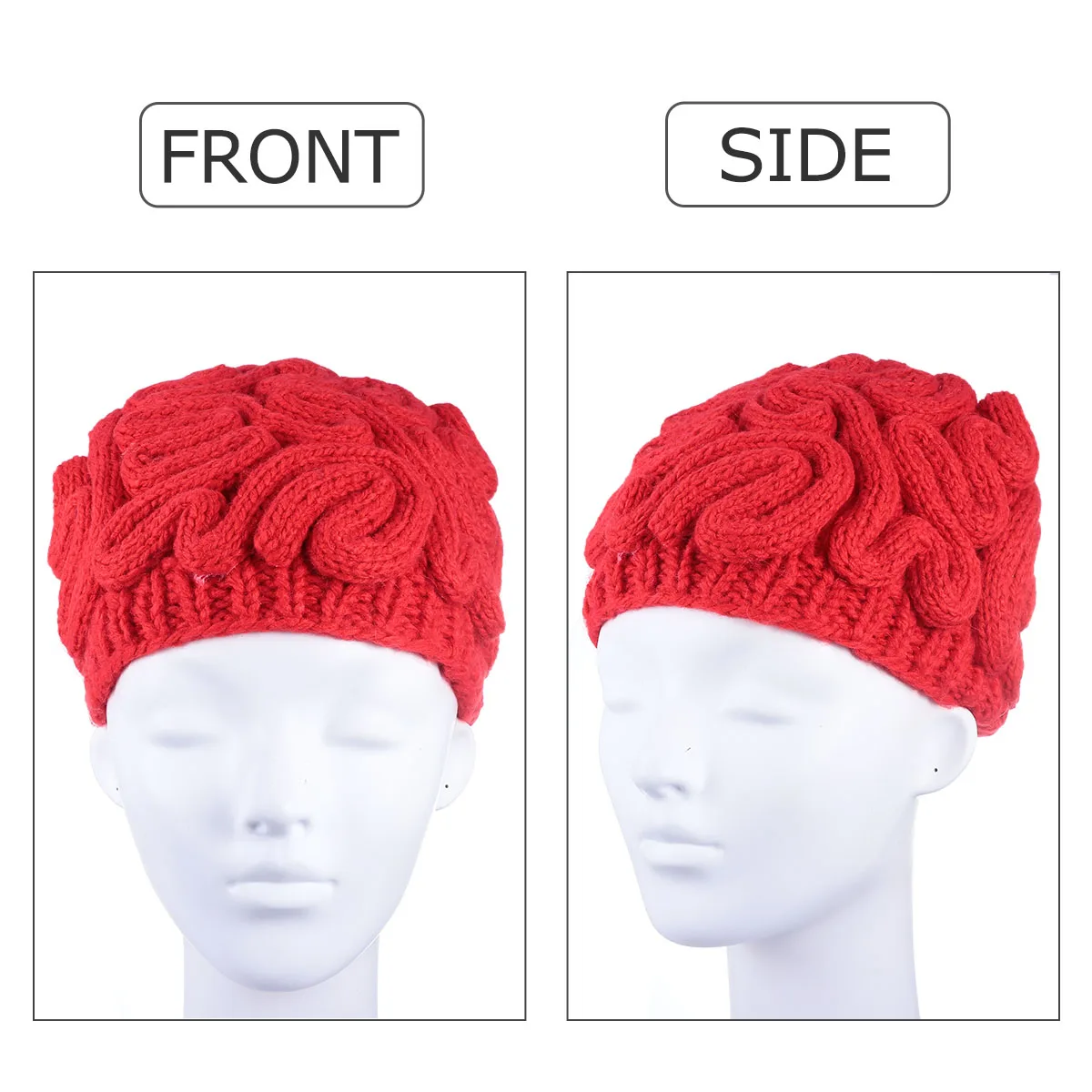 

Halloween hat prank hat brain shape hat brain shape cap hand-knit prank