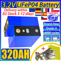 EU Stock 3-12 days to arrive 320Ah 3.2V LiFePO4 rechargeable battery DIY 12V 24V 48V caravan marine solar energy system no tax