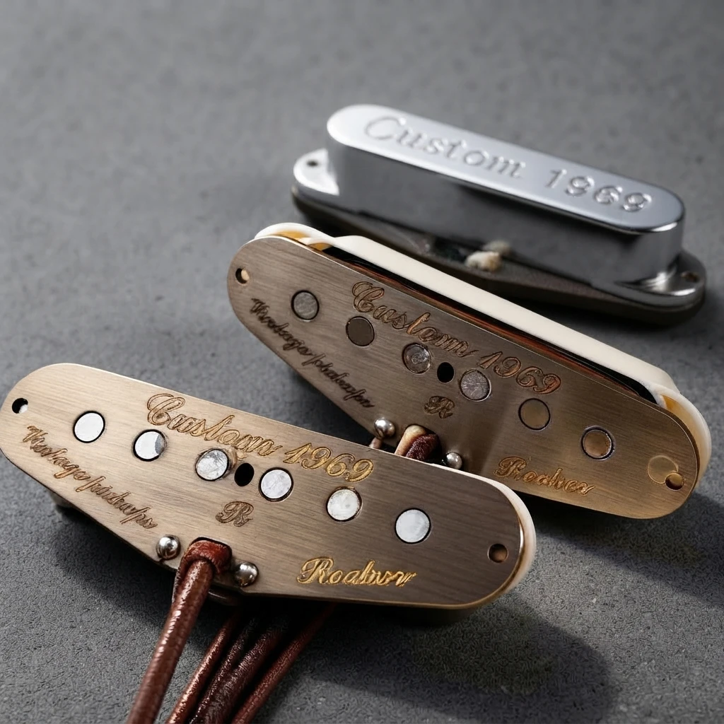 Hand-Wound Single Coil Pickup Set, 1969 Vintage Strat Style, SSS Configuration, Alnico V Magnets, Classic Tone for Guitars