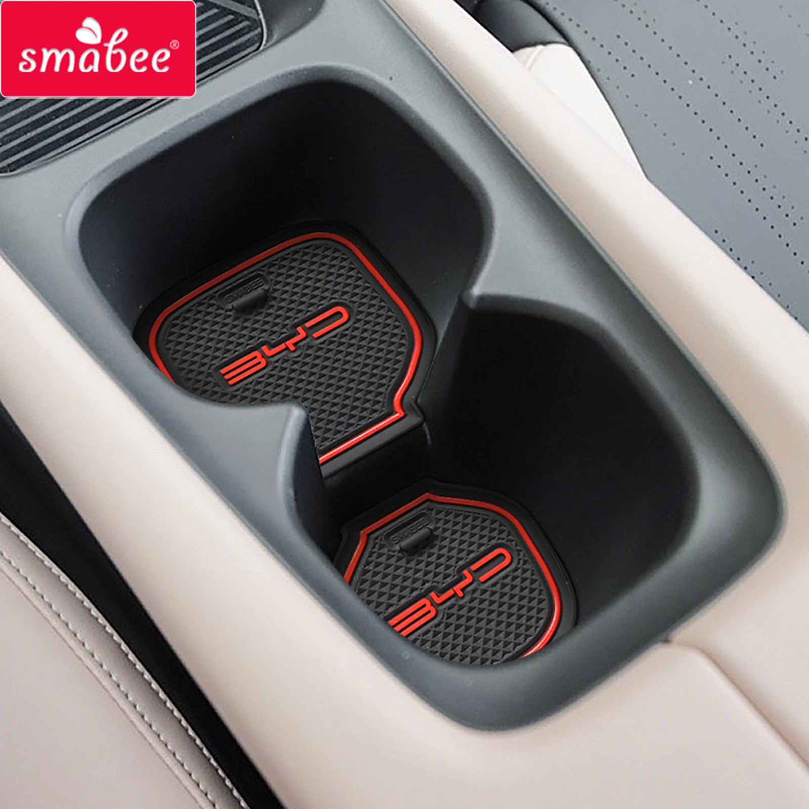 

Smabee for BYD SEAGULL Car Gate Slot Cup Mat Anti-Slip Door Groove Pads Rubber Coaster Interior Accessories 14Pcs/Set