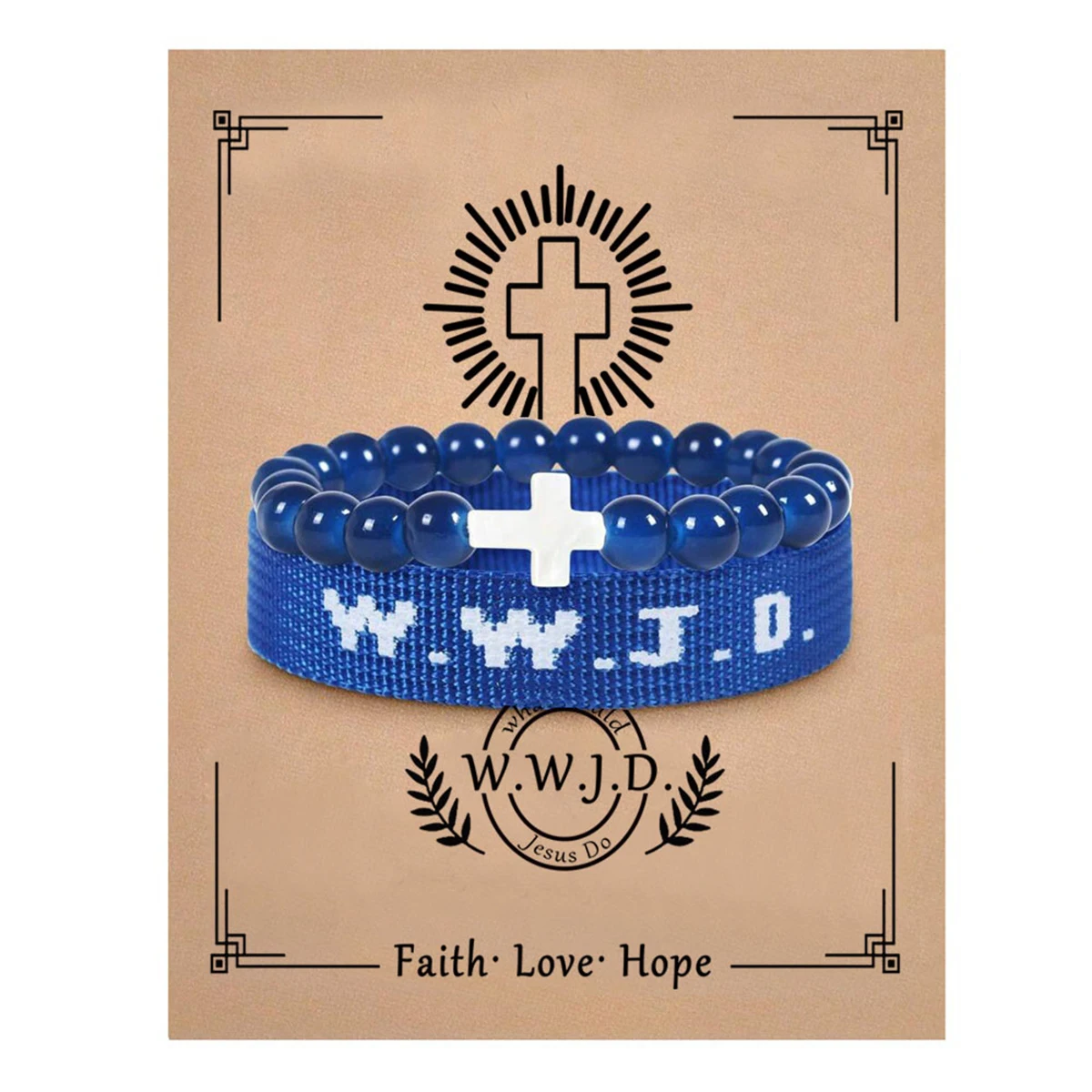 Harong WWJD 調節可能なカラフルなブレスレット What Wound Jesus Do 