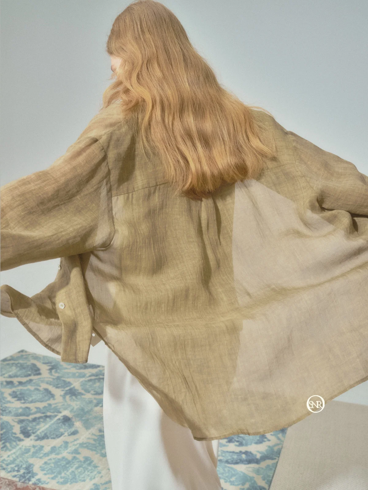 

Cooling Flax Loose Fit Air Conditioning irt Sound around Casual Sle Long Sve Button up Women's Summer irt