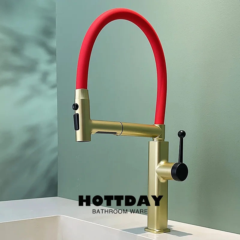 

Цифровой дисплей температуры, выдвижной смеситель для раковины с подачей горячей и холодной воды, выдвижной кухонный кран, смеситель для горячей и холодной воды