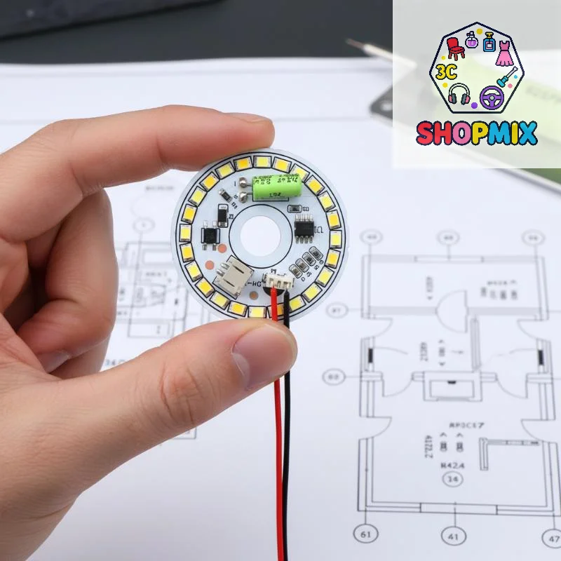 LED Bulb Lamp Chip 3W 5W 6W 7W 12W, 220V No Need Driver, DIY Tricolor Changing Lamp Beads for LED Downlight Spotlight