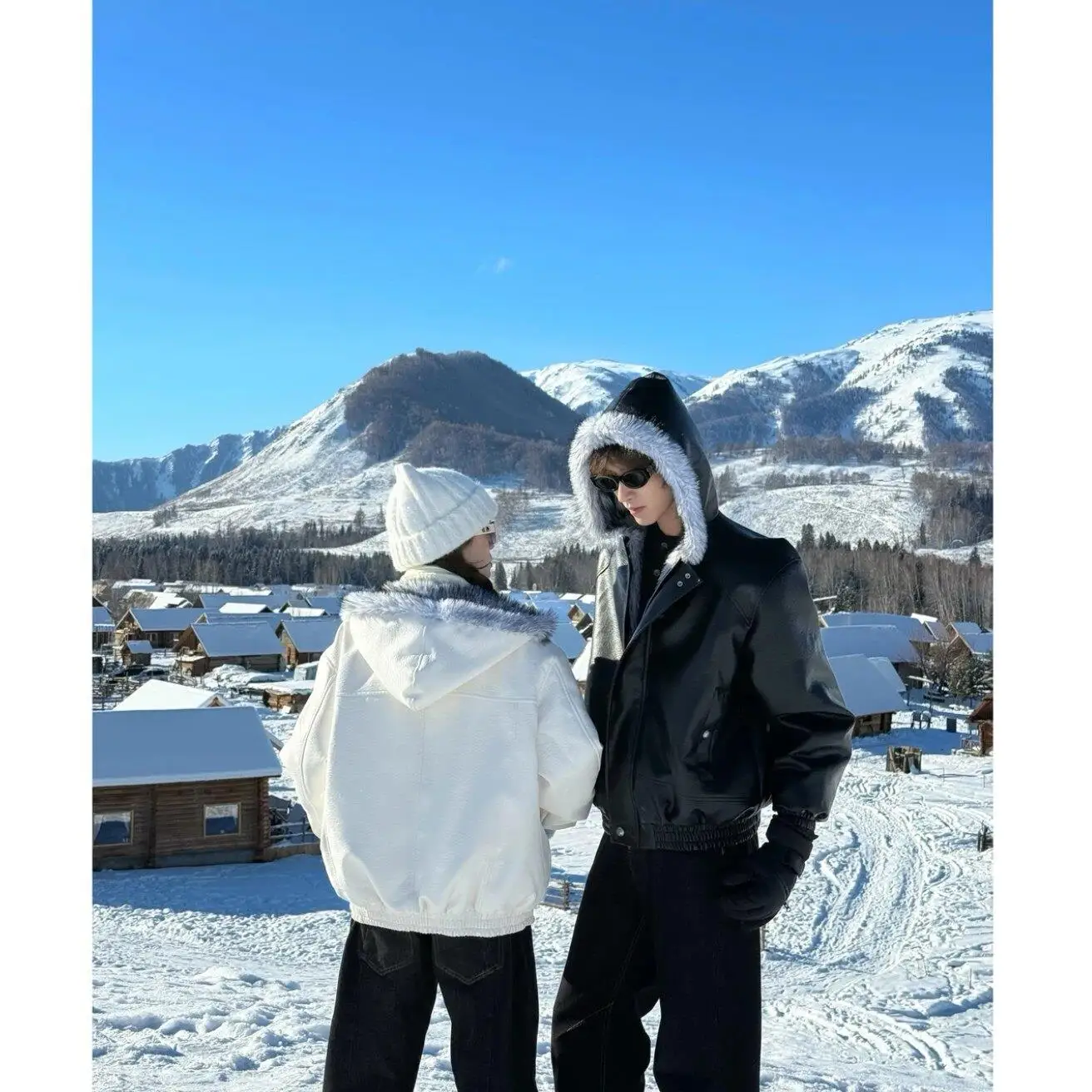 

Wolf King 20 Mountain Eagle Hooded Hunting Jaet Couple Outerwear Immune Zero below Tee-Proof PU Casual Faion Stree...