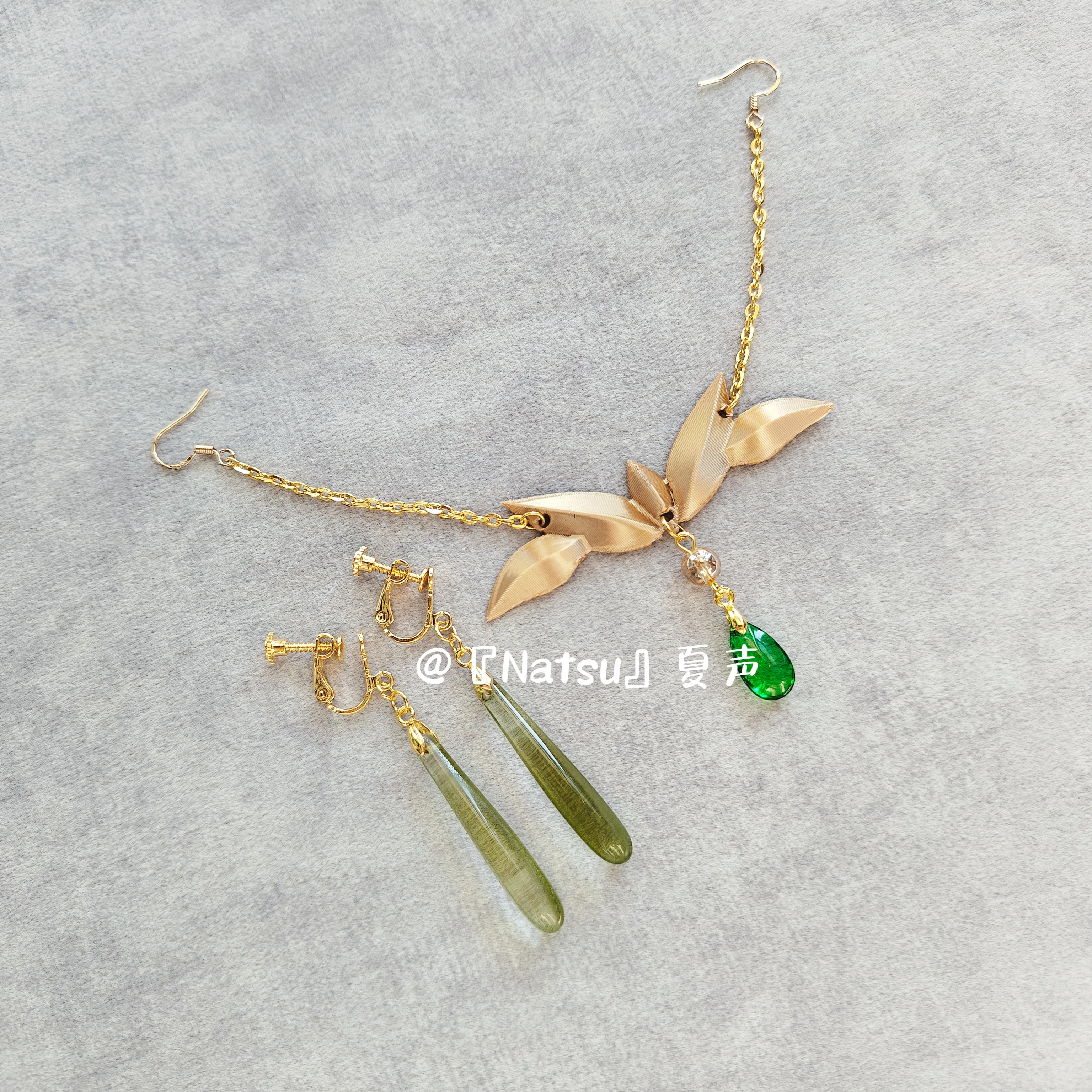 Anime onmyoji Momo Necklace Earrings Pendant Fans Gift Cosplay Ear Clip Props For Women Men Jewelry Birthday Gift view 2