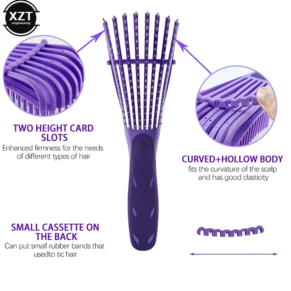 1Pcs Eight Claw Massage Comb Anti Static Wet Dry Women Detangle Scalp Massage Wavy Styling Tool Detangler Brush for Curly Hair