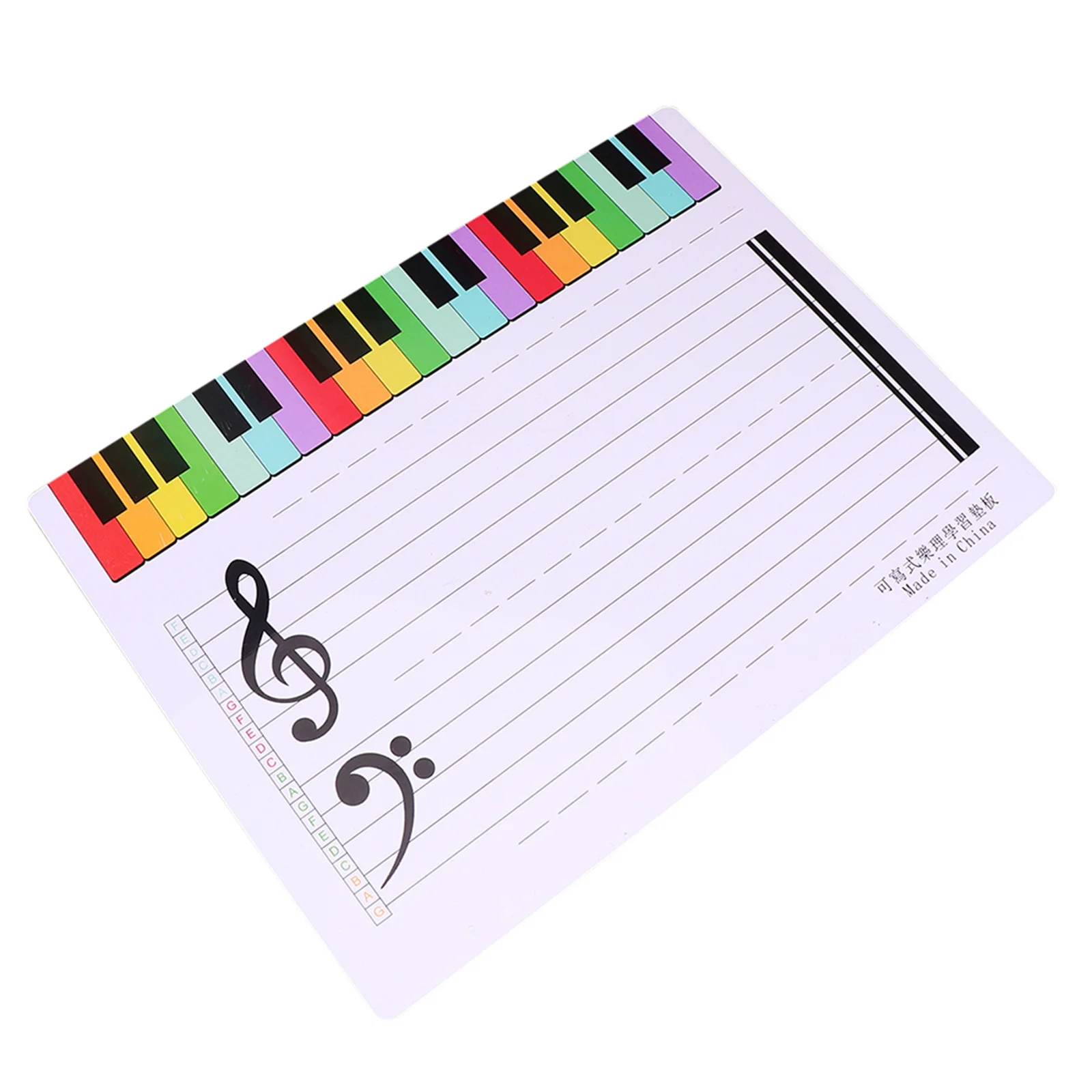 Stave Board Staff Whiteboard Dry Erase Boards for Desk Erasable Plastic Note Student