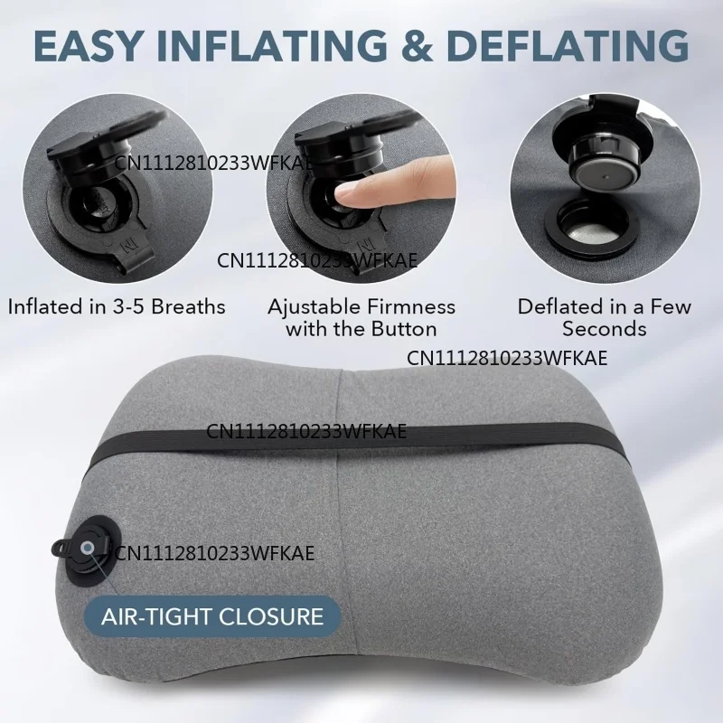 Ultra Light Travel Inflatable Pillow Removable Cover Backpacking Pillow Airplane Car Pillows For Backpacke Hike Camping