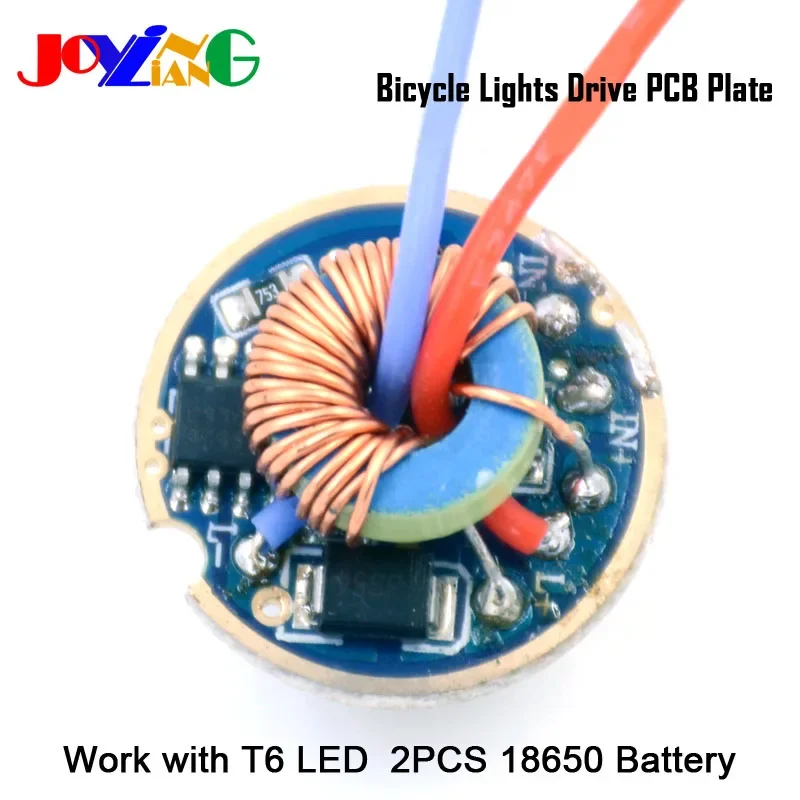 JYL8803 Bicycle T6 Light Driver Board PCB Work with 2PCS 18650 Battery 7.4V Power Supply Led Driving Board 22mm image 4