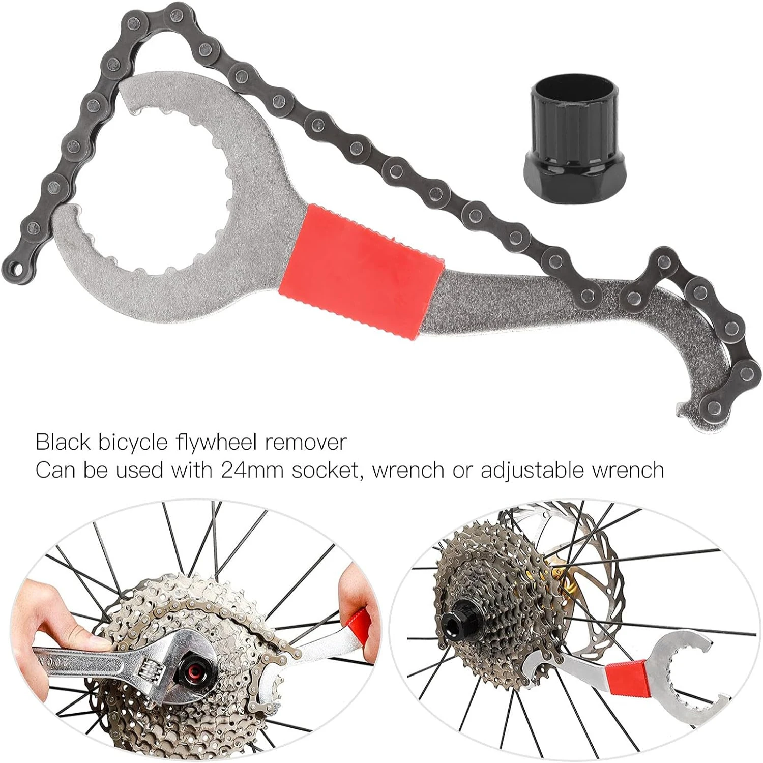 مجموعة أدوات صيانة الدراجات الهوائية للإصلاحات التي تصنعها بنفسك - كاملة مع قاطع السلسلة وسحب الكرنك ومفتاح الربط وإزالة الدعامة السفلية #6