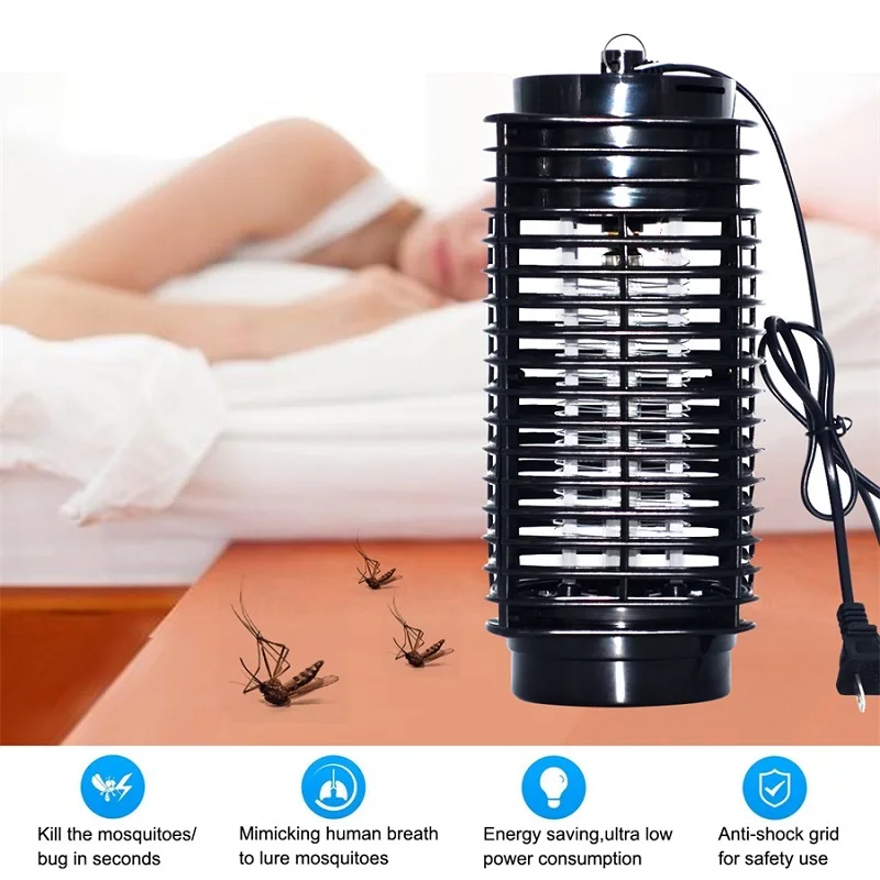 Electric Shock Mosquito Lamp 110V/ 220V Portable Mosquito Killer Fly Repellent Anti-mosquito Household Night Light EU U.S. Plug