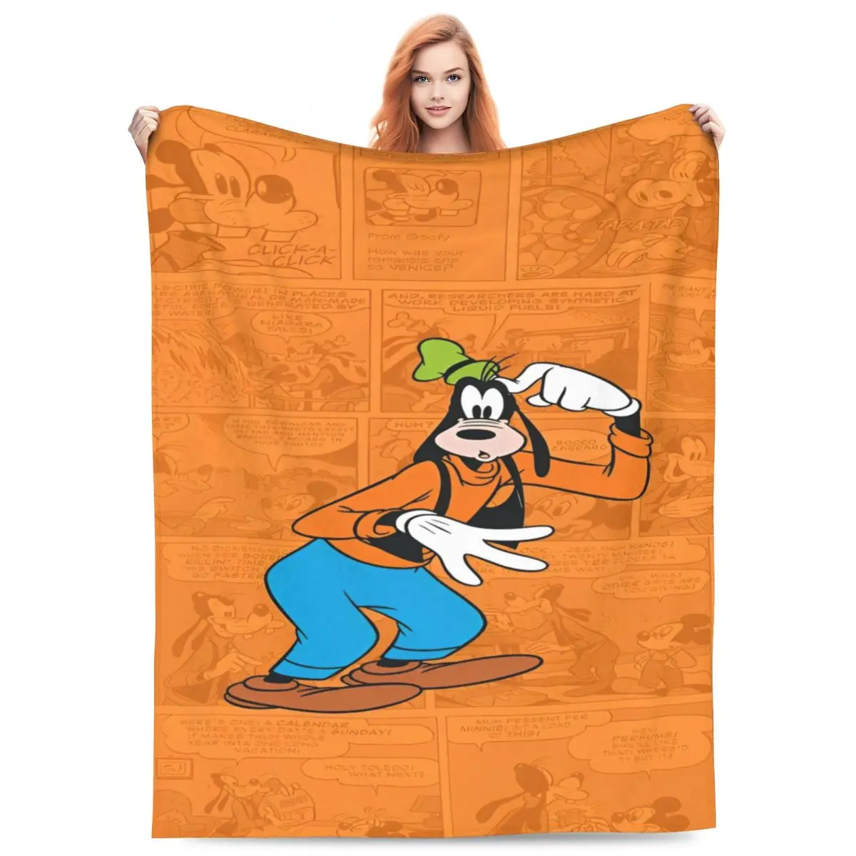 

Одеяло с рисунком собаки Goofy, флисовое текстильное декоративное легкое тонкое одеяло для отдыха для кровати, уличного коврика