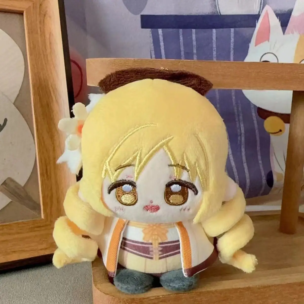 Puella Magi Madoka Magica Mami Tomoe Cute Figure Plush Stuffed Cotton Doll Backpack Pendant Boy Girl Toys Keychain Gift