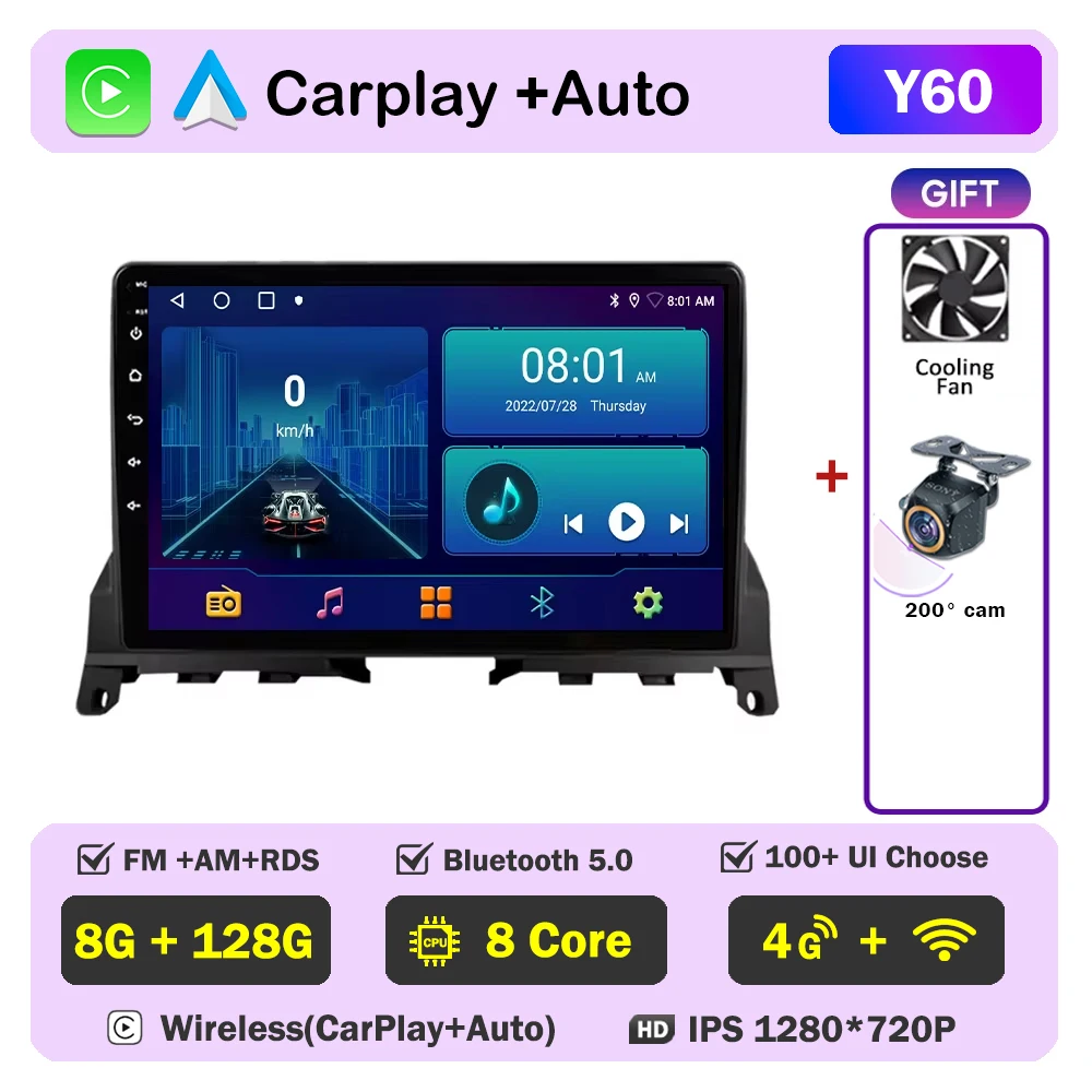 Autoradio Voor Mercedes-Benz C-Klasse W204 S204 2007-2010 Android Auto Speler Wireles Carplay 8core autoradio Multimedia Stereo