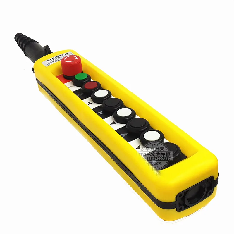 2-Speed Operators Hoist Crane 8 Pushbutton Pendant Control Station XAC-A8913 Y