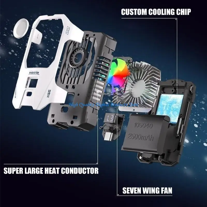U2JE Clip On Phone Coolers X136 with Enhances Heat Dissipation & Easy Carry Designs Cooling Clip for All Phones
