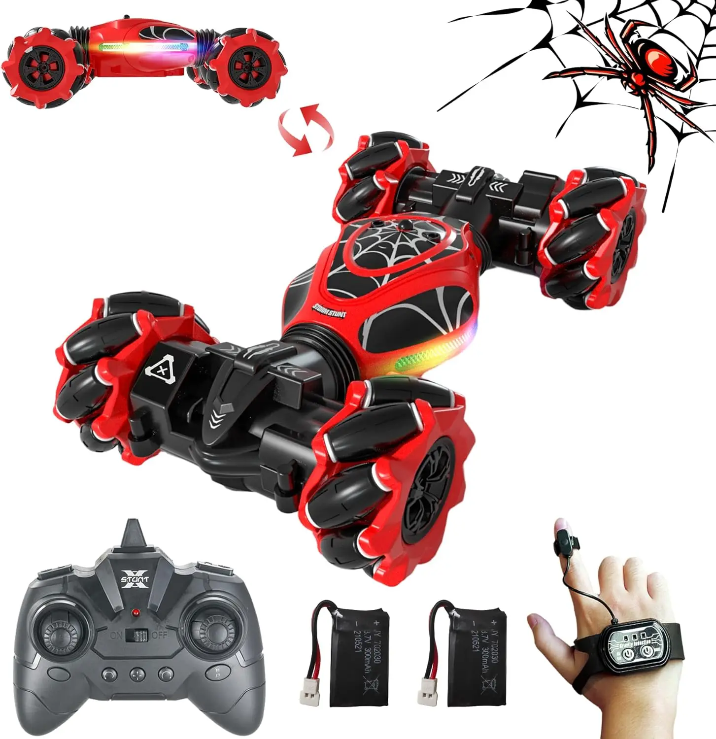 

Spider Gesture Rc Car Hand Controlled Stunt Car, 4WD Drift Twist Off-Road Vehicle with Light Music