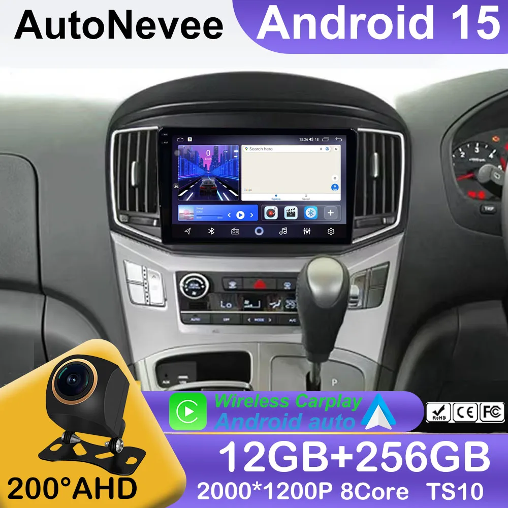 

Android 15 2K QLED for Hyundai H1 Grand Starex 2015-2020 2 Din Stereo Multimedia Radio CarPlay Auto GPS 360 4G BT DSP WIFI RDS