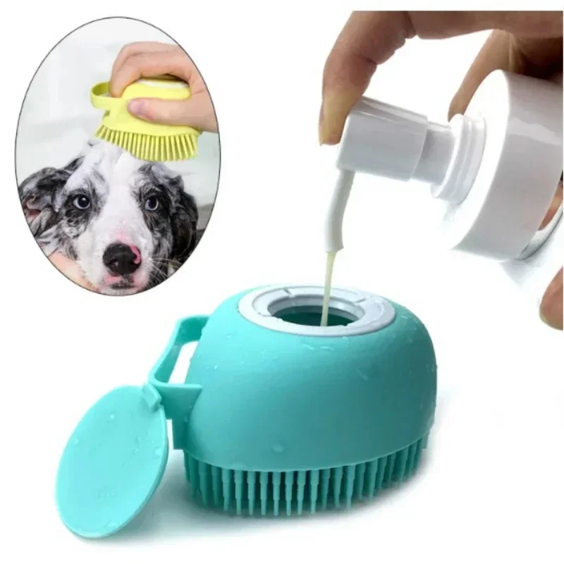 

Bathroom Puppy Big Dog Cat Bath Massage Gloves Brush Soft Safety Silicone Pet Accessories for Dogs Cats Tools Mascotas Products