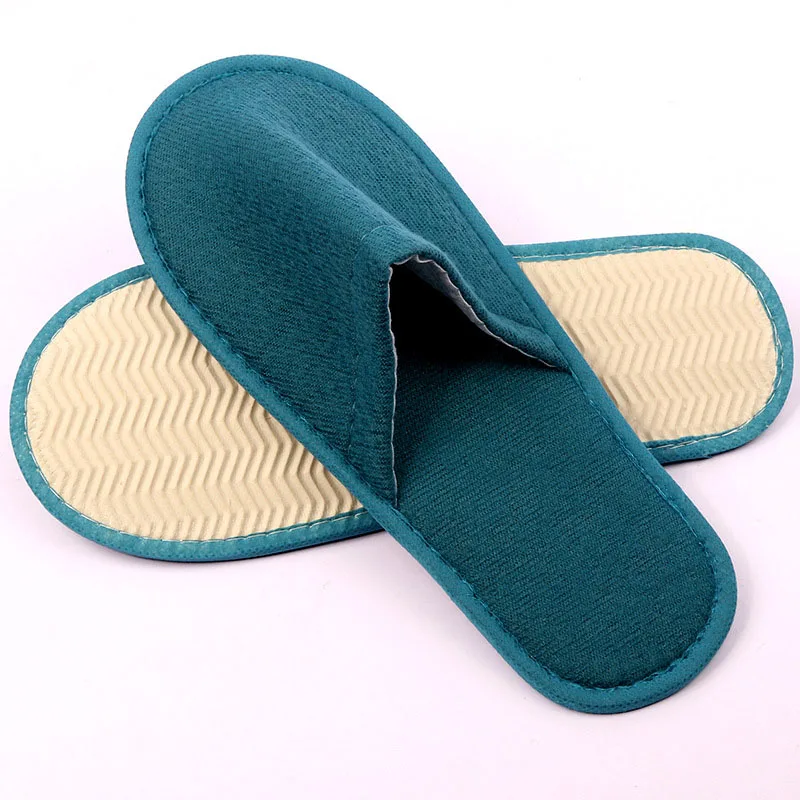 5 Pairs/Set All-inclusive Hotel Home Slippers Travel Spa Slippers Anti-slip Flat Shoes Unisex House Home Guest Indoor Slippers