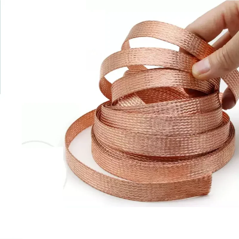 Reine Kupferbeschichtete Geflochtene Ummantelung 1 2 5M Länge 2mm bis 40mm Erweiterbares Kabel Signalkabel Abgeschirmte Metallhülle – Detail 2