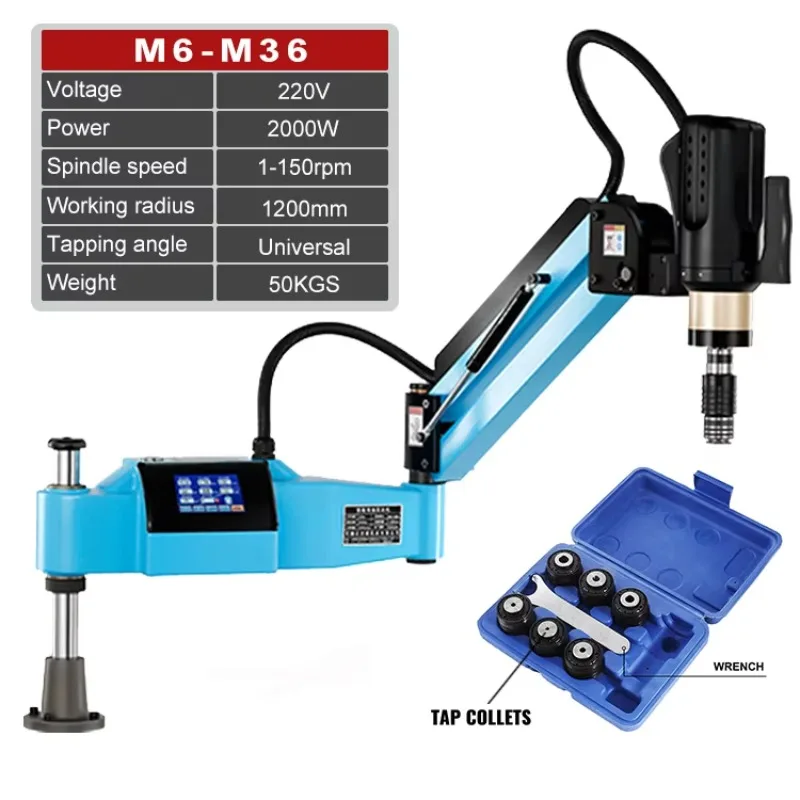 

Big threading automatic M36 big hole internal threads making flexible arm tapping machine for sale