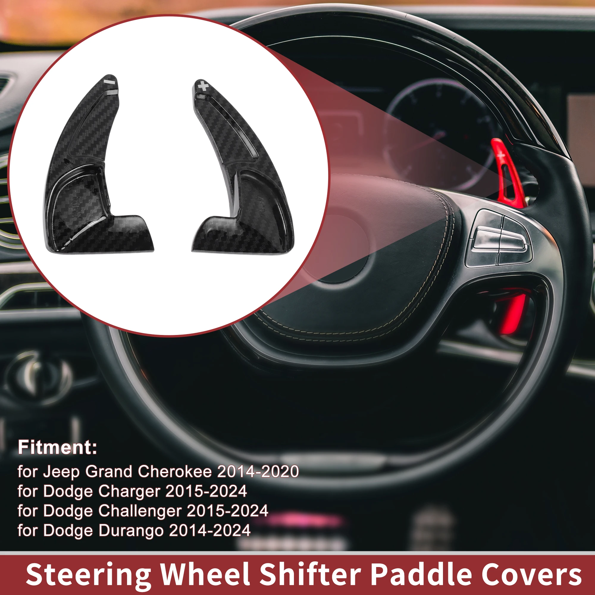 

UXCELL 1 комплект черных пластиковых рулевых колес для Jeep Grand Cherokee 14-20