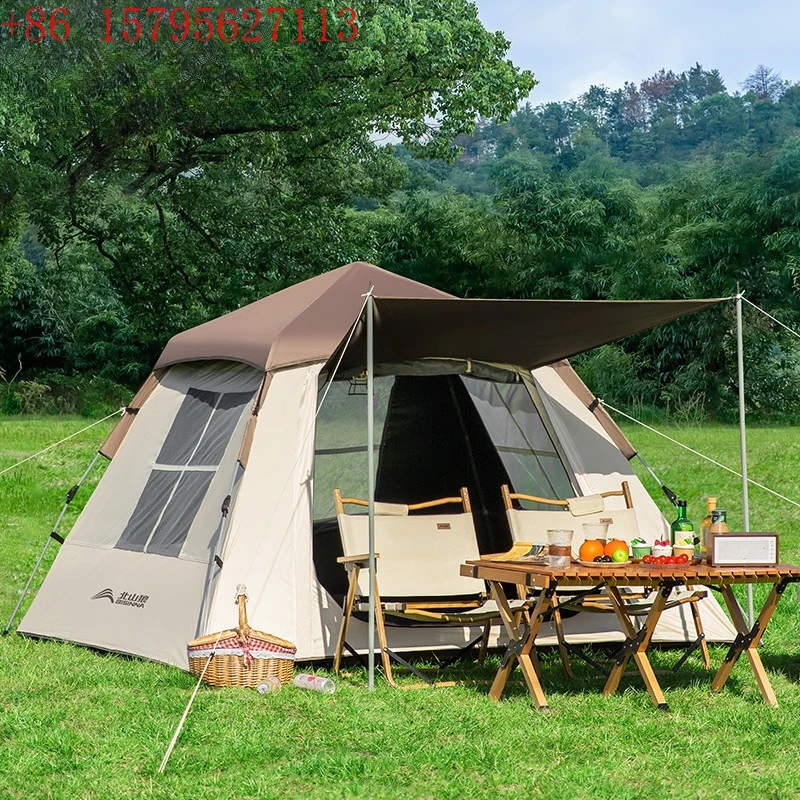 Tenda da esterno pieghevole portatile automatica parco campeggio attrezzatura da campeggio esterna protezione solare in vinile ispessito antipioggia