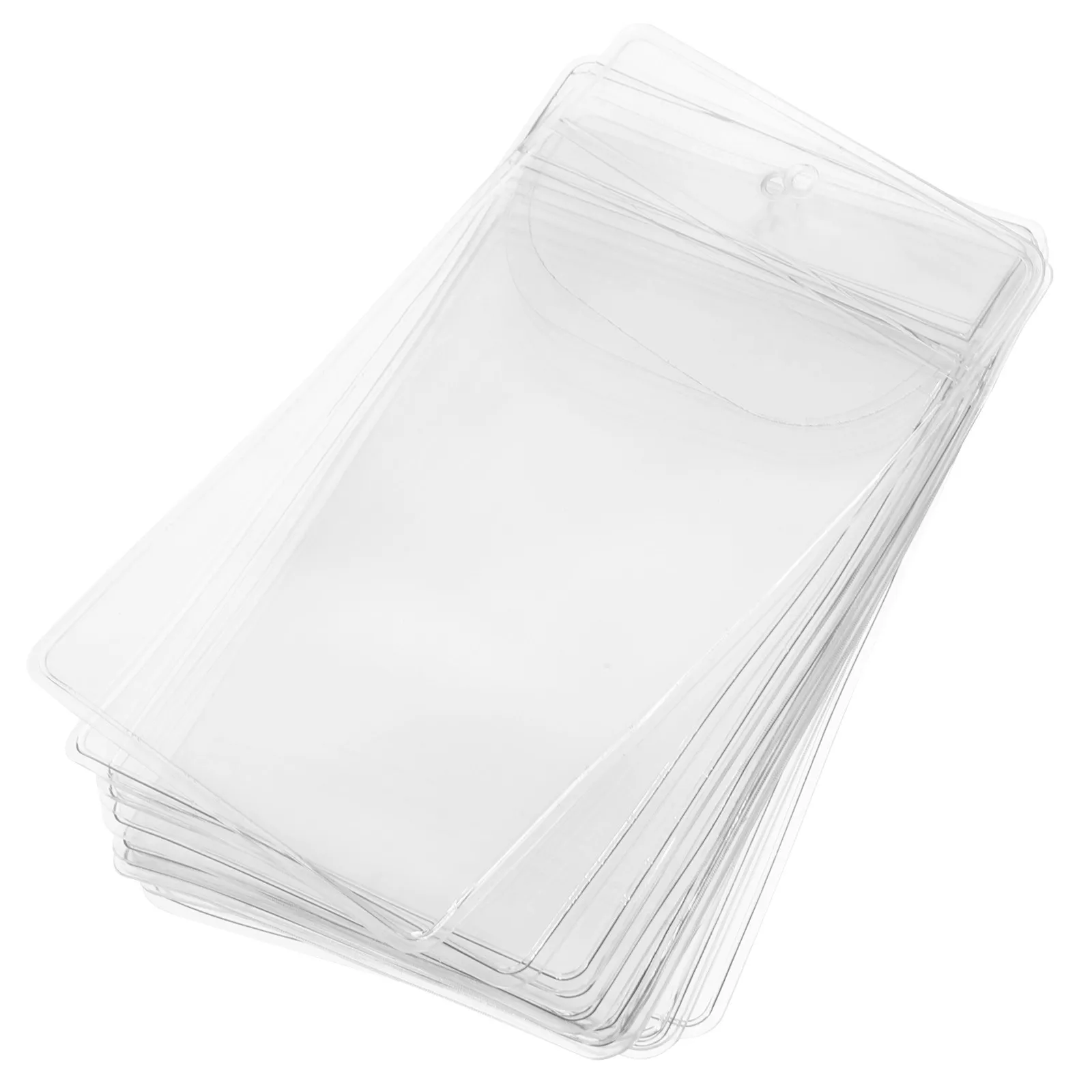 12Pcs Functional Index Card Pockets Stylish Reusable Card Holders Strong Adhesion for Office School Factory Travel Label