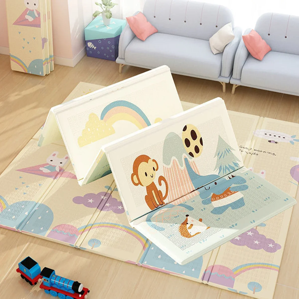 

Pink Foldable Baby Play Mats Kids Carpet Mat for Children Carpet for Children's Room Activity Surface Activity Educational Toys