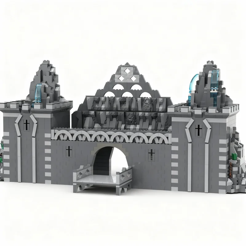 1866 Teile MOC LOTR Erste Ära Turin Gates Nargothrond Hobbit Herr der Ringe Modellbausatz Architektur-Spielzeug Weihnachtsgeschenke
