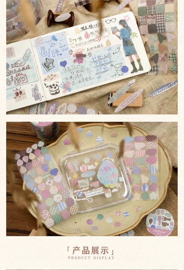 Journal GO 5cmx2m Old Dreams Gestanztes Klebeband Vintage Nähknopf- & Stoffaufkleber für Journaling, Scrapbooking & DIY-Bastelarbeiten – Detail 9