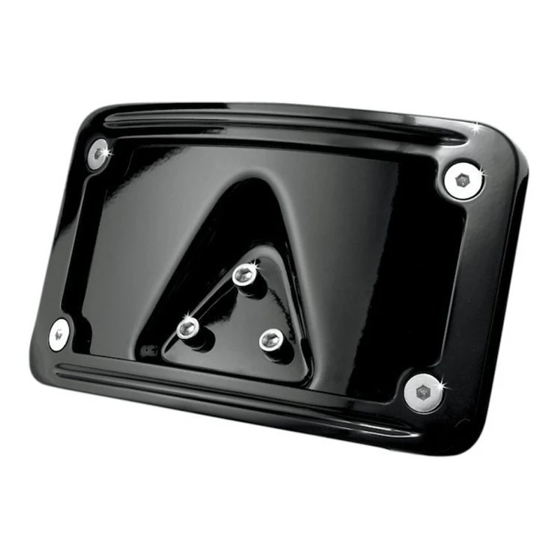 Motorcycle Curved Laydown License Plate Mount Bracket For  Softail 3Hole Mount License Plate Holder Rack Replacement