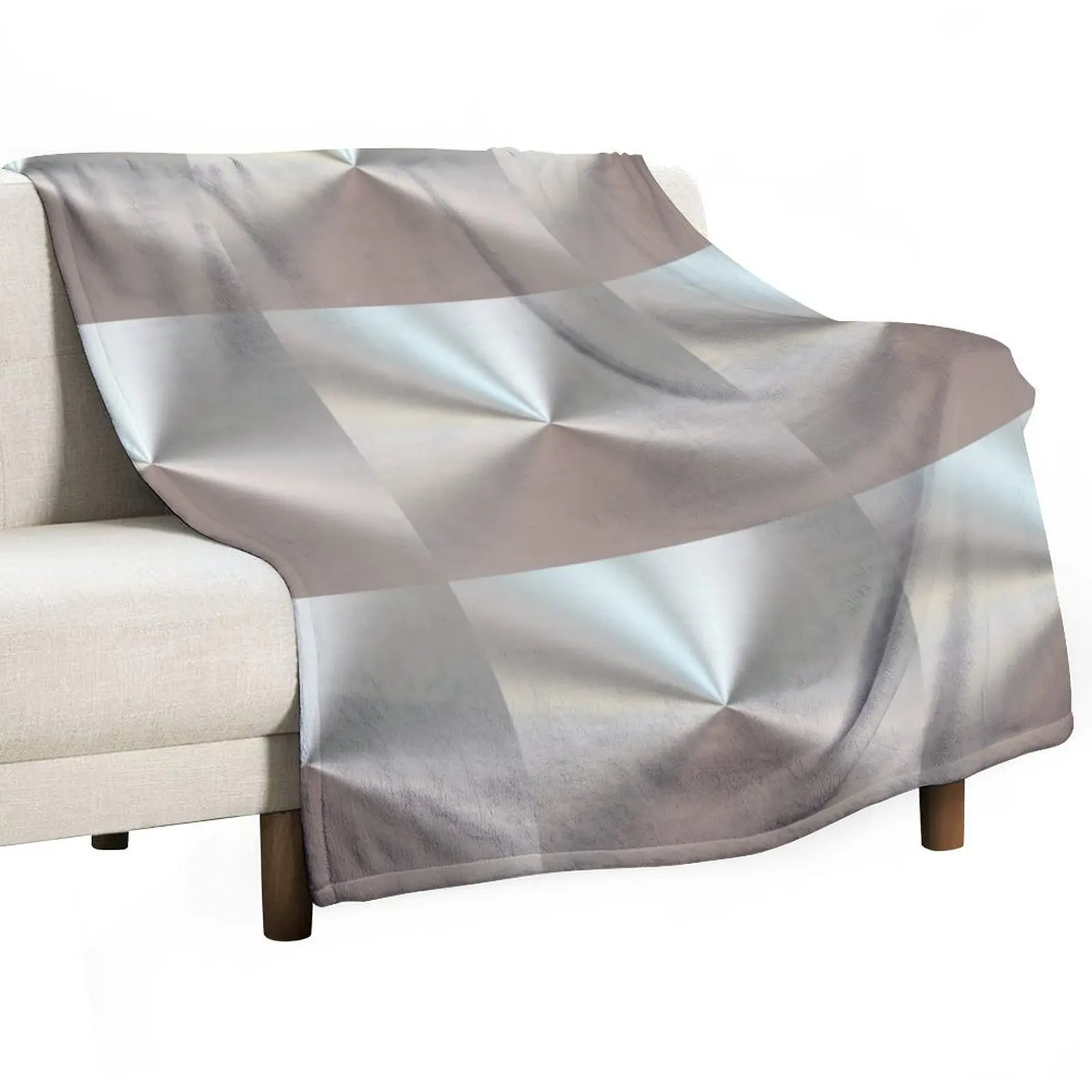 Shiny brushed silver surface Throw Blanket Moving Hair heavy to sleep Beautifuls Blankets