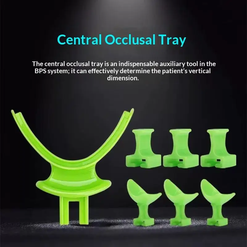7Pcs/Set Denture Repair Occlusal Edentulous Jaw Impression Trays Dentist Tool Dental Mid Jaw Tray Bite Registration Tray