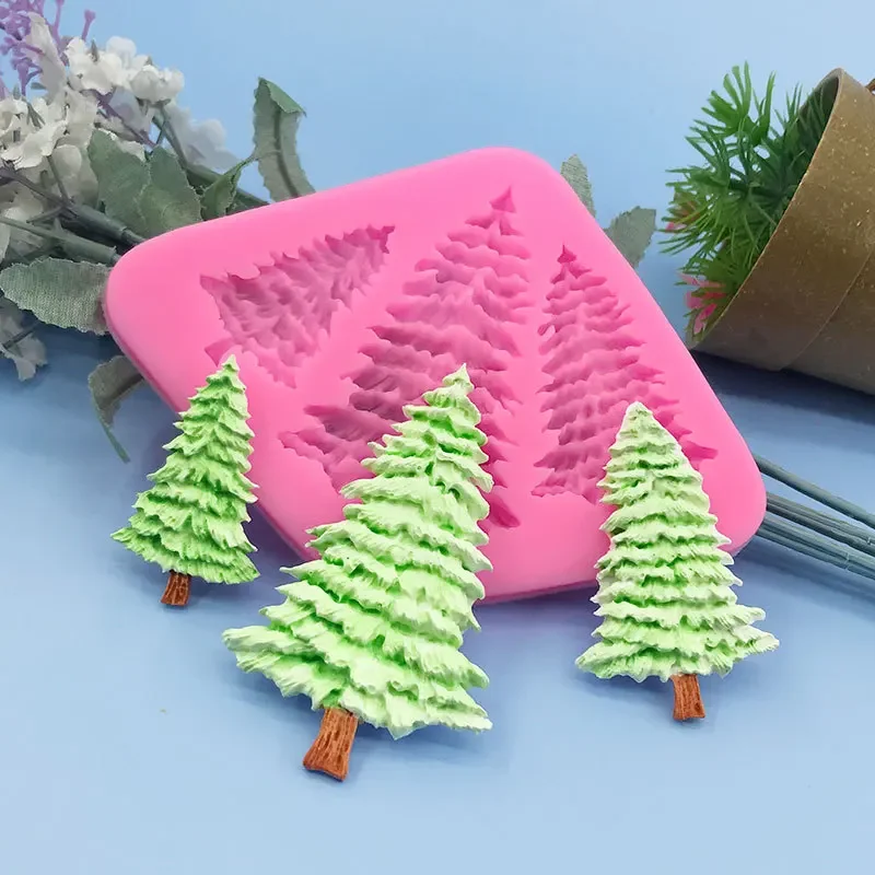 

hold DIY Christmas Tree Silicone Cake Mold For Baking Accessories Cake Decorating Tools Art Resin Molds Kitchen Baking Tools