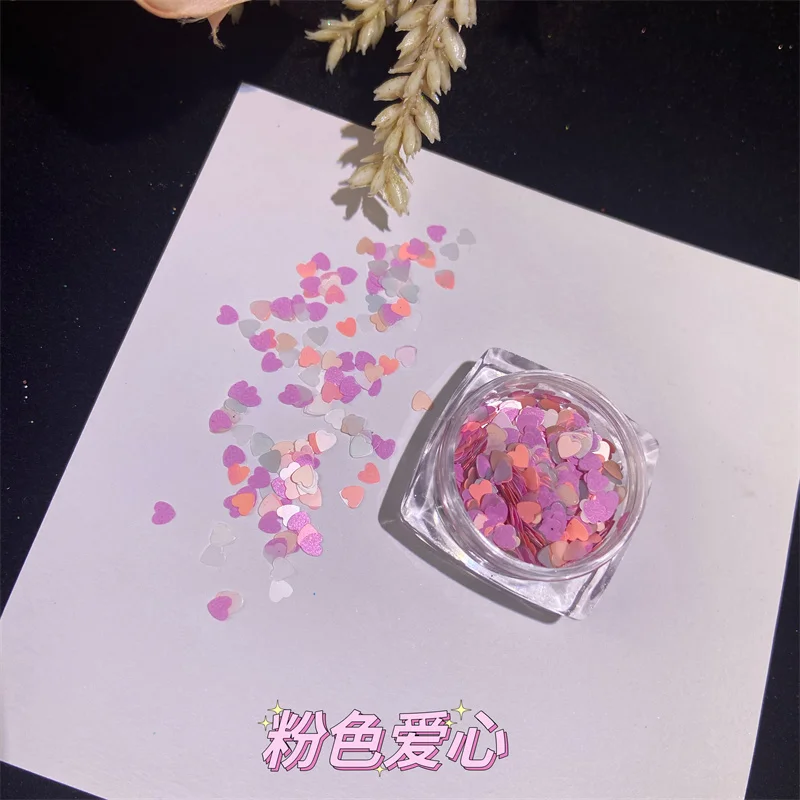 1 scatola Fashion Dopamine Holographic Glitter Nail paillettes formato misto Laser Powder Manicure arcobaleno Flake decorazione accessori fai da te