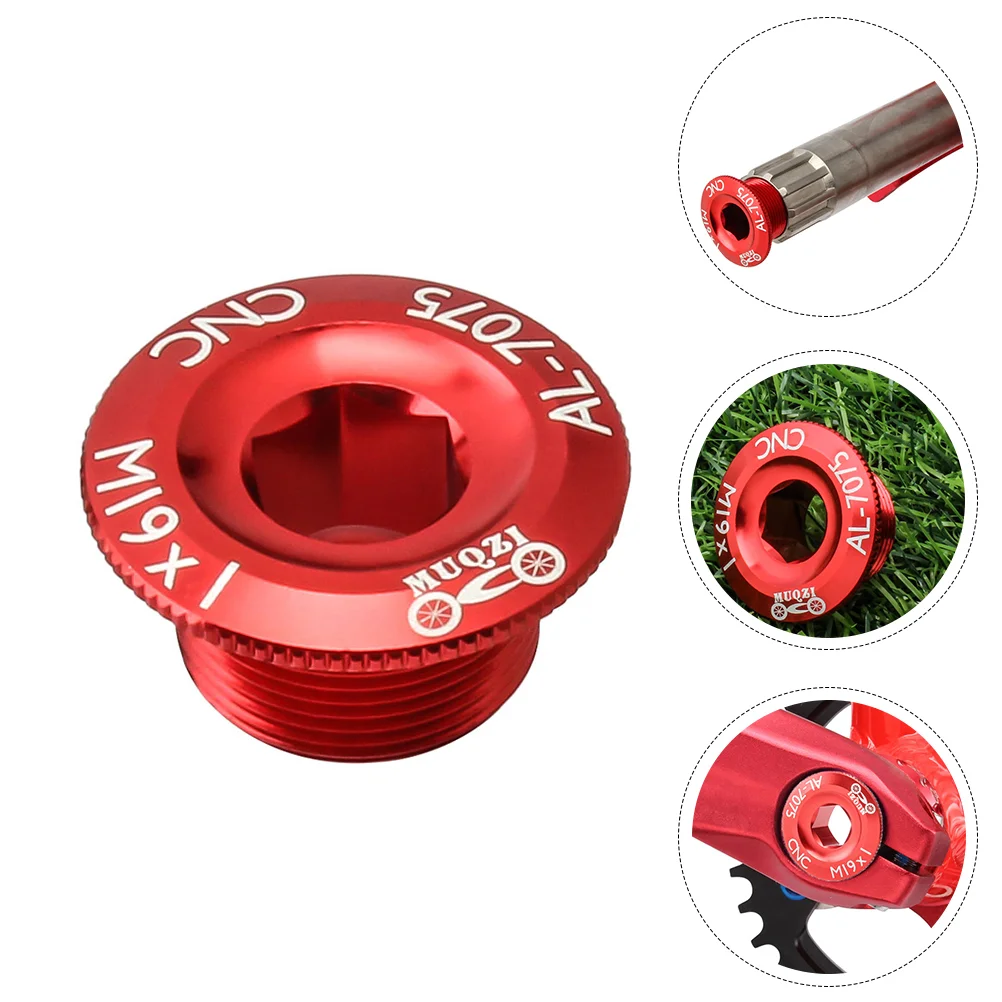 2 Pcs Crank Cover Screw Chain-wheel Nuts Portable Aluminum Alloy Tool Electric Bike