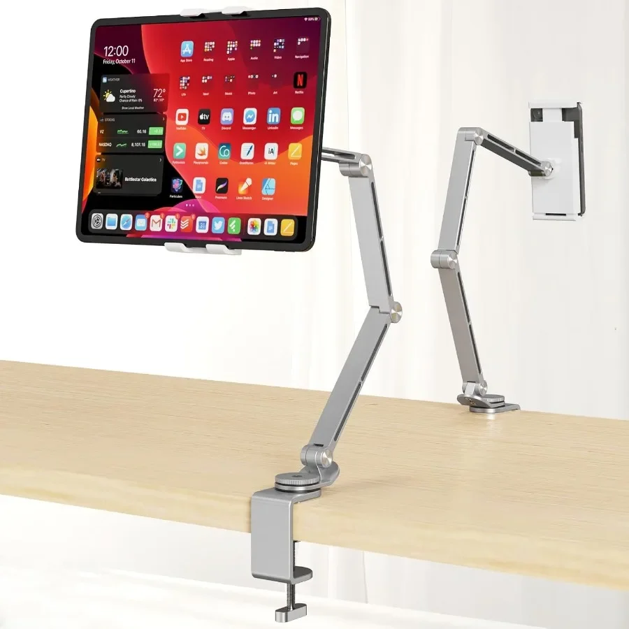 

Tablet Stand Holder Adjustable Foldable Tablet Arm iPad Desk Mount with 360Rotate Base Phone Holder iPad Stand for Desk and Bed