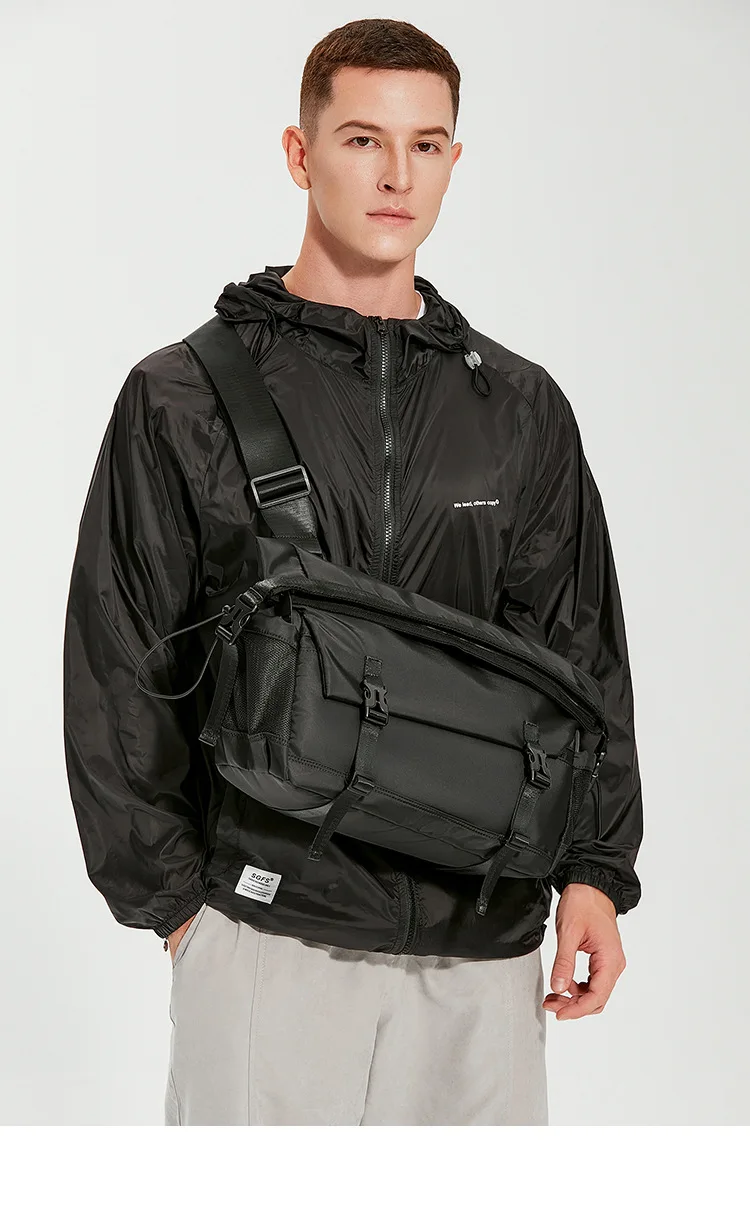 السببية النايلون الكتف رجل حقيبة اليابانية المراهقين مدرسة كمبيوتر محمول حبال حقيبة رجالية الشارع الشهير السفر حقيبة كروس حقيبة ساع للرجال